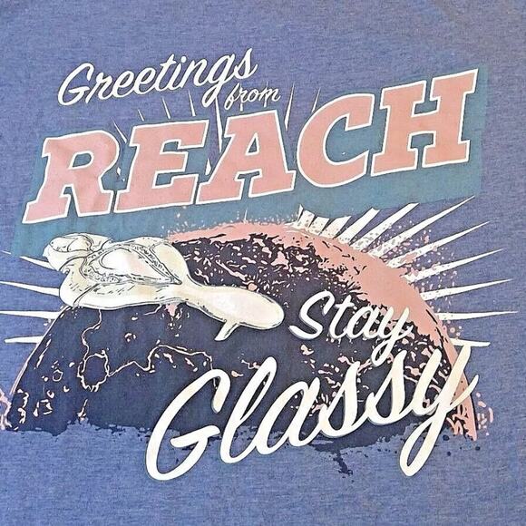 Lootgaming Halo Reach T Shirt XXL Blue Greetings From Reach Stay Glassy 2017 - Picture 2 of 4